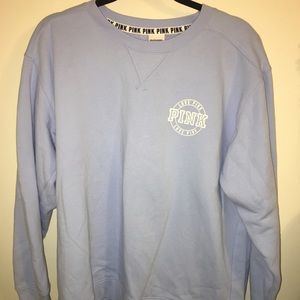 Victoria Secret PINK baby blue crew neck